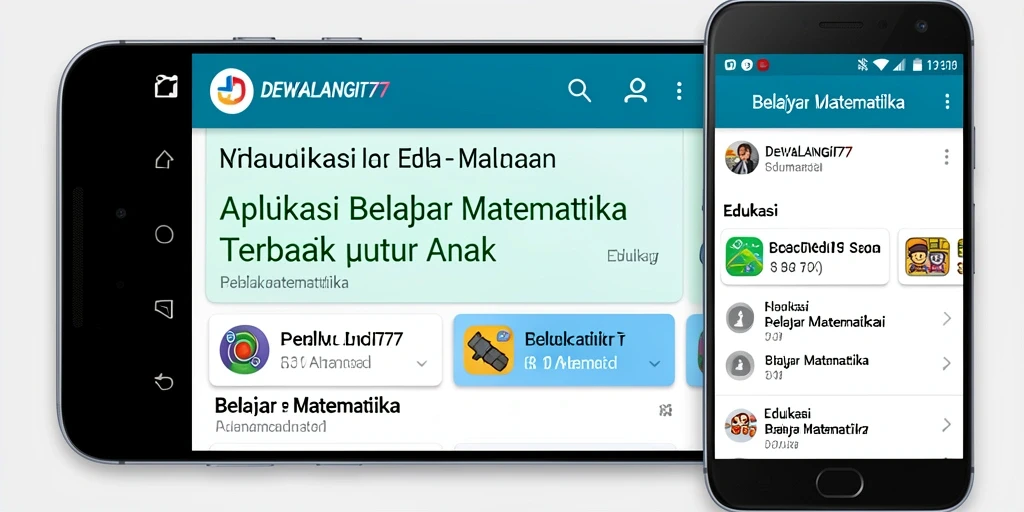 Tampilan antarmuka DEWALANGIT77 yang interaktif untuk Belajar Matematika.