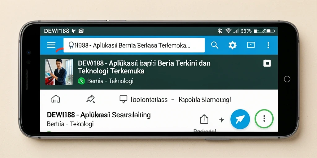 Tampilan antarmuka aplikasi DEWI188 yang menarik dan informatif.