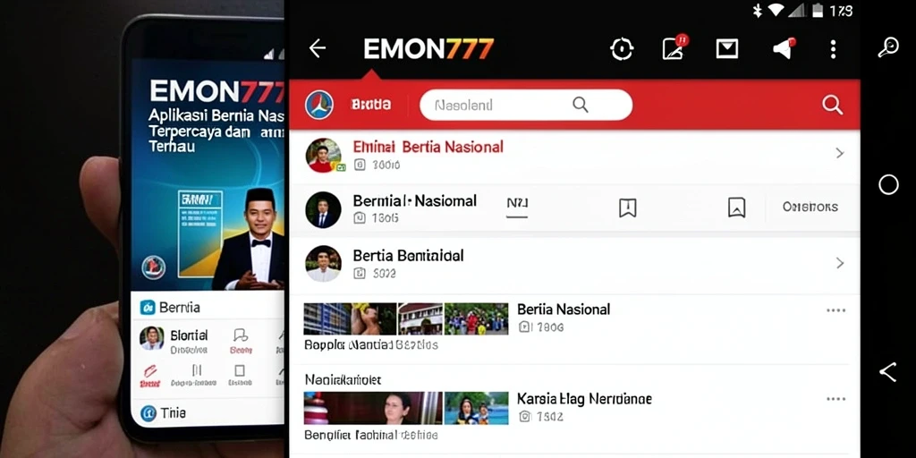 Antarmuka EMON777 yang intuitif dan informatif untuk berita nasional.