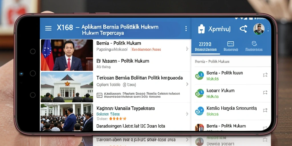 Tampilan antarmuka aplikasi X168 yang informatif dan menarik.