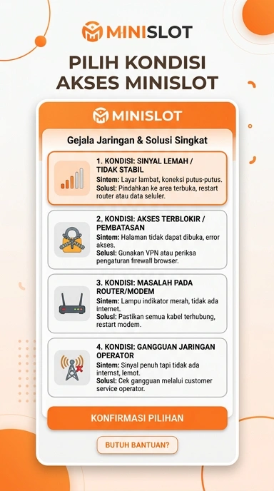 Tampilan link alternatif minislot