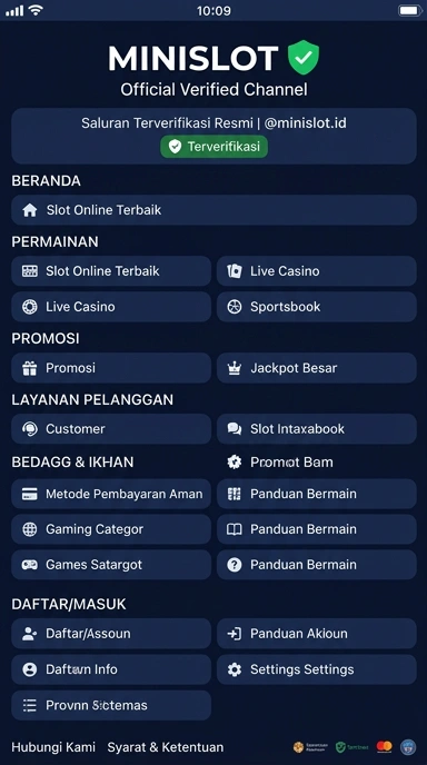 Tampilan kanal resmi minislot